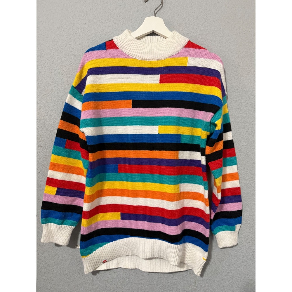 LEGO x Target Mens Unisex Striped Mock Neck Knit Sweater Small Multi-Color